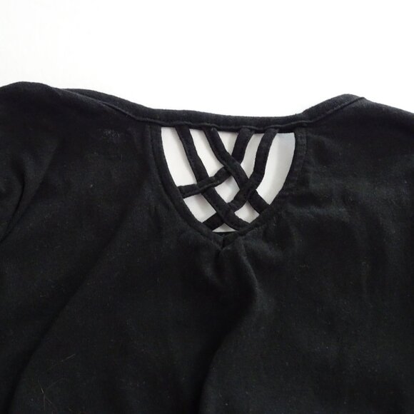 Old Navy Inspirational Heart Graphic T-Shirt Girls Size L 10 12 Black Short Slv - Picture 4 of 7